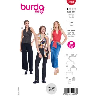 Schnittmuster - burda easy - Jubiläums-Modell Neckholdertops "Christy" - 5664