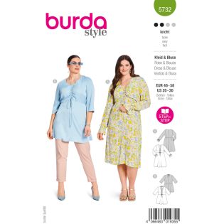 Schnittmuster - burda style - Schlupfbluse und Tunikakleid  - 5732