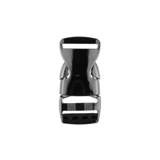 Metall Steckschnalle - 25mm - Anthrazit