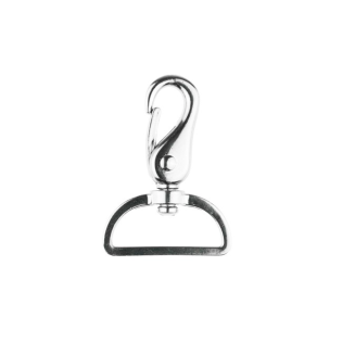Metall Karabinerhaken - 40mm - Silber
