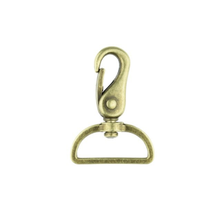 Metall Karabinerhaken - 40mm - Brüniert