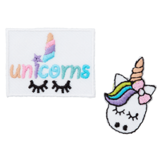 Applikation - Girl´s Pink - Unicorns - 2er-Set