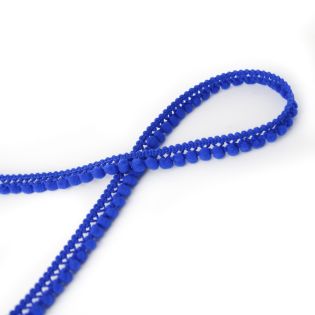 Bommelborte - klein - 10 mm - royalblau