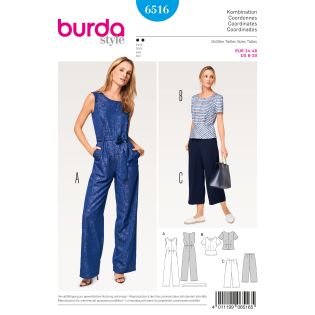 Schnittmuster - burda style - Overall – Oberteil – Hose - 6516