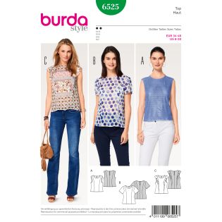 Schnittmuster - burda style - Top – Bluse – Teilungsnähte - 6525