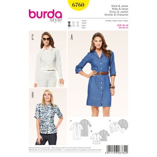 Schnittmuster - burda style - Kleid, Jacke - 6760