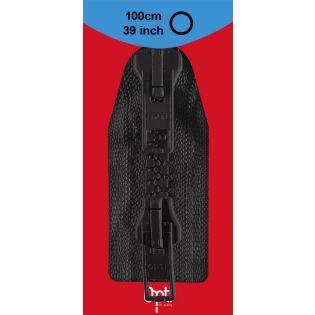 Reißverschluss Opti - P60 - 100cm - Werraschieber - Zweiwege - teilbar - schwarz