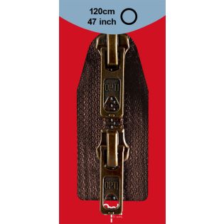 Reißverschluss Opti - M60 - 120cm - Werraschieber - Zweiwege - teilbar - dunkelbraun