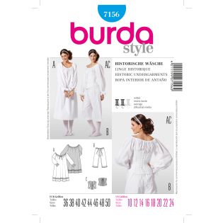 Schnittmuster - burda style - Historische Wäsche - 7156