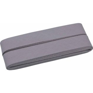 Baumwollschrägband - 40/20 - 5m Coupon - grau