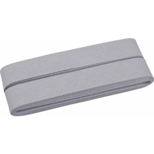 Baumwollschrägband - 40/20 - 5m Coupon - silbergrau