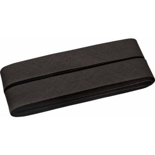 Baumwollschrägband - 40/20 - 5m Coupon - zartbitterschokolade