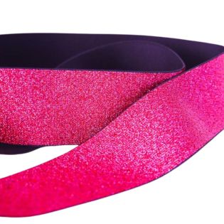 Gummiband - 40 mm - pink - glitzer