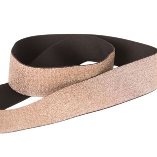 Gummiband - 40 mm - braun - gold glitzer