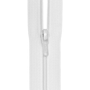 Reißverschluss - S40 - Meterware - mit Zipper - weiß