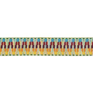 Gurtband - 38 mm - Zickzack - bunt