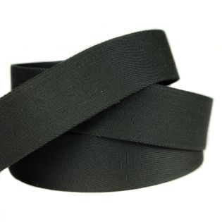 Viskosegurtband - uni - 40 mm - schwarz