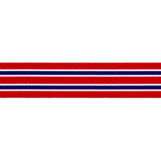 Ripsband - 25 mm - Streifen - rot-navy
