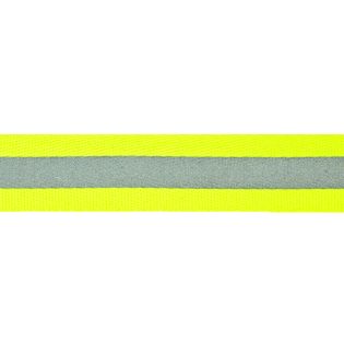 Reflexband zum Aufnähen - gestreift - 25mm - neongrün