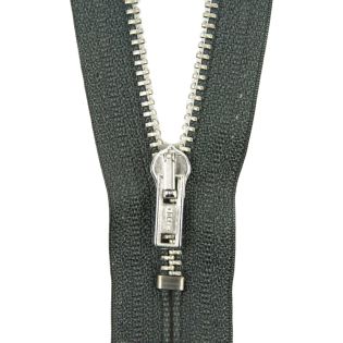 Reißverschluss Opti - M40-silber - 16cm - Werraschieber - nicht teilbar - granit