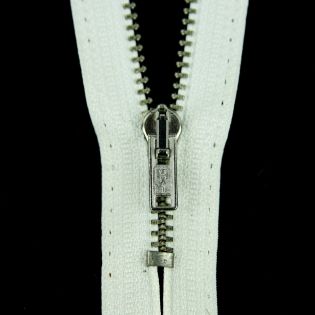 Reißverschluss Opti - M40-silber - 16cm - Werraschieber - nicht teilbar - wollweiß