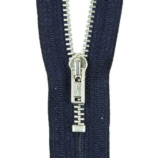 Reißverschluss Opti - M40-silber - 18cm - Werraschieber - nicht teilbar - navy