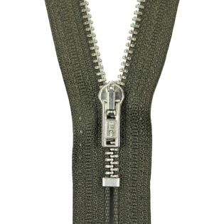 Reißverschluss Opti - M40-silber - 18cm - Werraschieber - nicht teilbar - sumpf