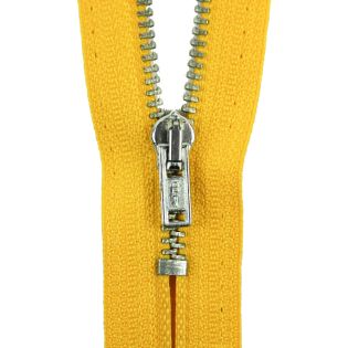 Reißverschluss Opti - M40-silber - 18cm - Werraschieber - nicht teilbar - sonnengelb