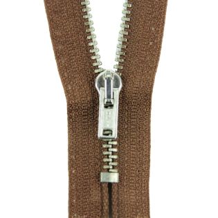 Reißverschluss Opti - M40-silber - 16cm - Werraschieber - nicht teilbar - vollmilchschoko