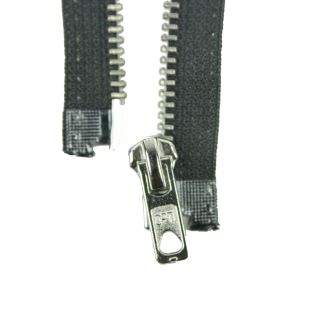 Reißverschluss Opti - M60-silber - 70cm - Werraschieber - teilbar - granit