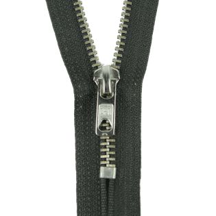 Reißverschluss Opti - M60-silber - 20cm - Werraschieber - nicht teilbar - granit