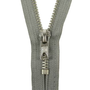 Reißverschluss Opti - M60-silber - 12cm - Werraschieber - nicht teilbar - grau