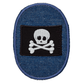 Applikation - Jeans-Patches - bestickt - 2er-Pack - Totenkopf