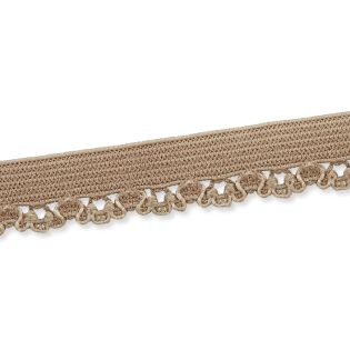 Spitzenborte - elastisch - 10 mm - taupe