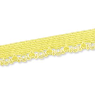 Spitzenborte - elastisch - 10 mm - gelb