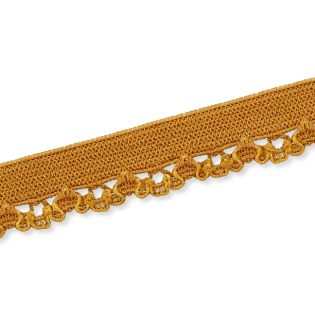 Spitzenborte - elastisch - 10 mm - camel