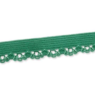 Spitzenborte - elastisch - 10 mm - grasgrün