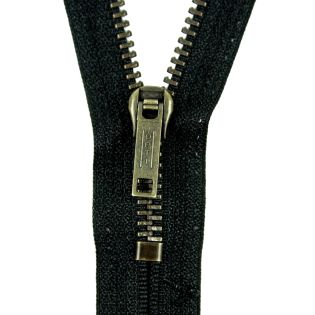 Reißverschluss Opti - M60-antik-gold - 22cm - Werraschieber - nicht teilbar - schwarz