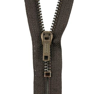 Reißverschluss Opti - M60-antik-gold - 16cm - Werraschieber - nicht teilbar - zartbitterschoko