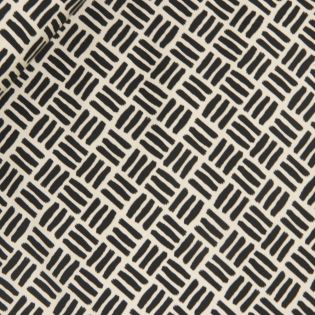 Wabi Grid by Bienvenido Colorido - Swafing - French Terry - schwarz-creme