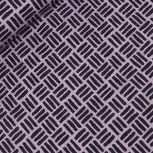 Wabi Grid by Bienvenido Colorido - Swafing - French Terry -  schwarz-lila