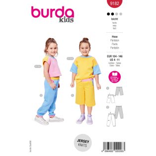 Schnittmuster - burda kids - Jogginghose & Shorts - 9182