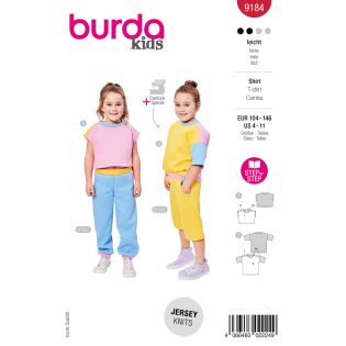 Schnittmuster - burda kids - Kurzarm T-Shirts - 9184
