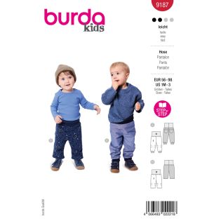 Schnittmuster - burda kids - Baby Hosen mit Bündchen - 9187