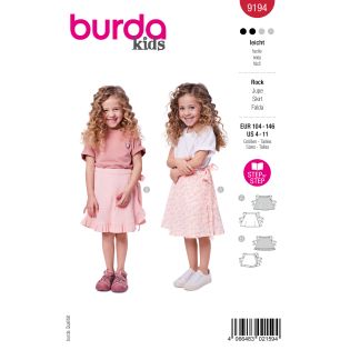 Schnittmuster - burda kids - Mädchen Wickelröcke - 9194