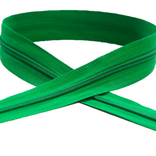 AY - Spiral - Reißverschluß - 3 mm - Meterware - grasgrün