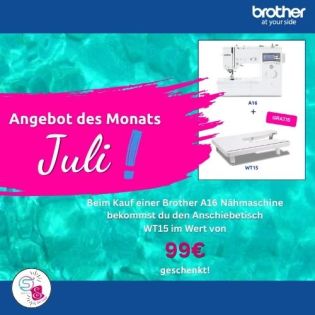 JULIANGEBOT - brother - innov-ís A16 + Anschiebetisch WT15 gratis
