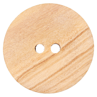 Holzknopf - rund - 2-Loch - 28 mm