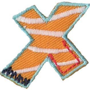 Applikation - Fun Letters - Buchstabe X