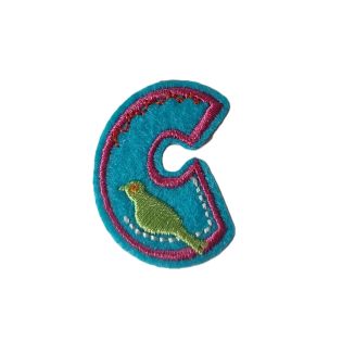 Applikation - Fun Letters - Buchstabe C - blau